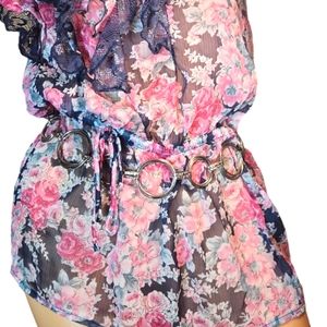 BELT SILVER TONE RAVE  STREETWEAR CHAIN BELT